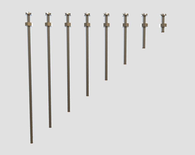 M3 Screws and Nuts Set 3D print model_11
