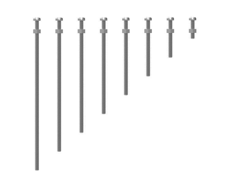 M3 Screws and Nuts Set 3D print model_10