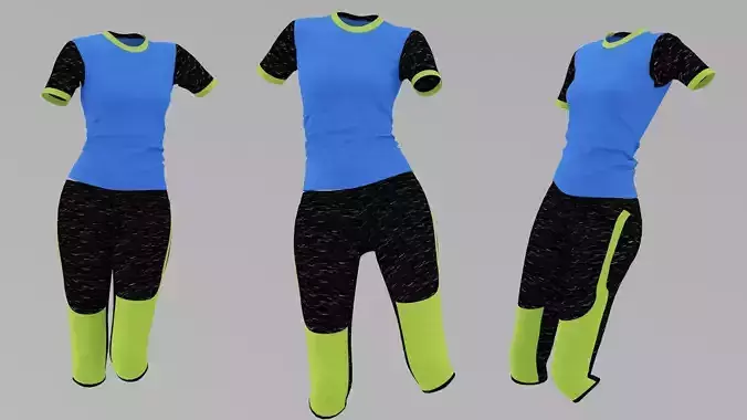 Female Sportswear 3D model 3D model