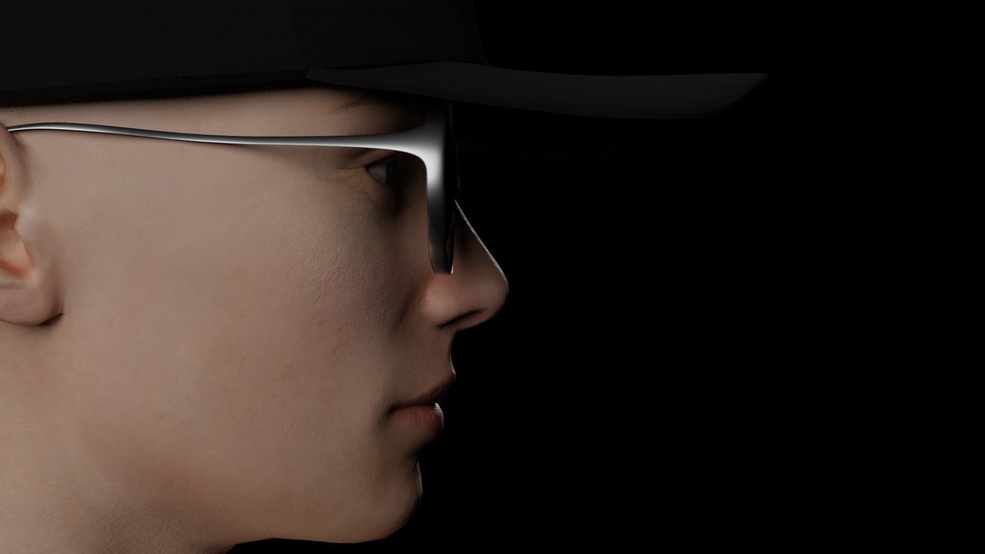 Cool Female Character Free low-poly 3D model_2