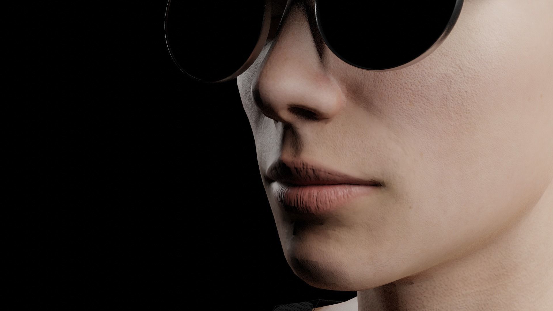 Cool Female Character Free low-poly 3D model_8