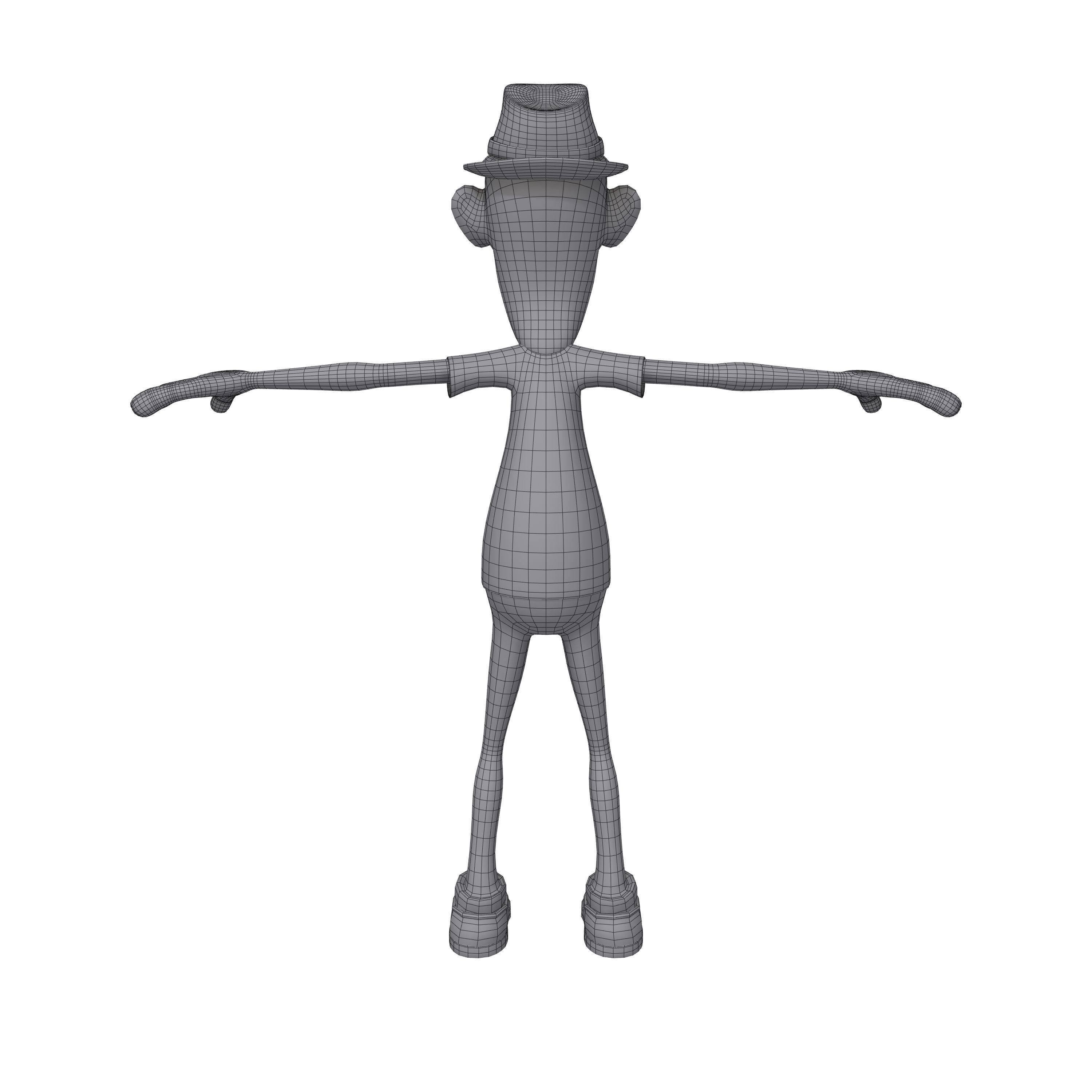 Man Cartoon 06 3D model_8