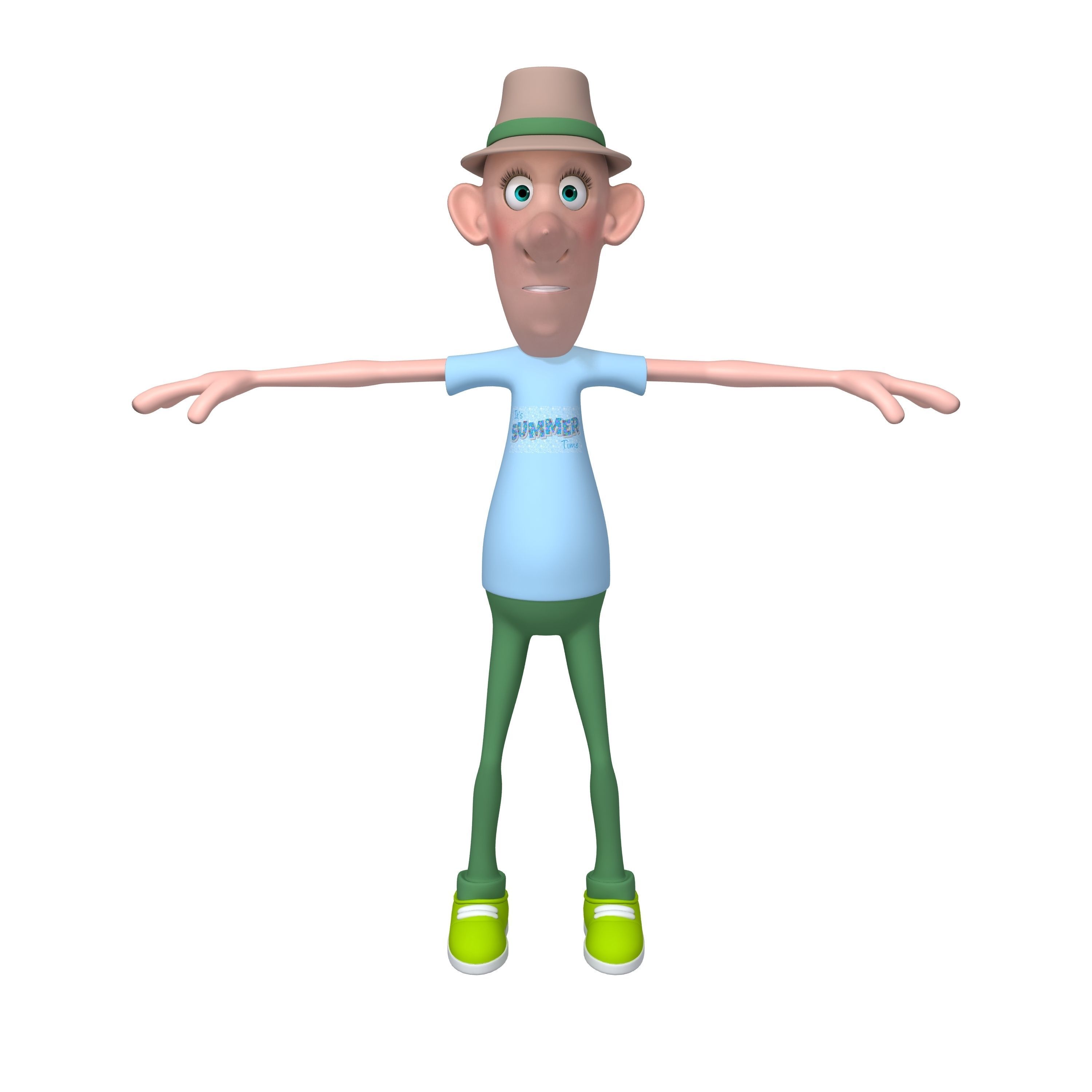 Man Cartoon 06 3D model_1