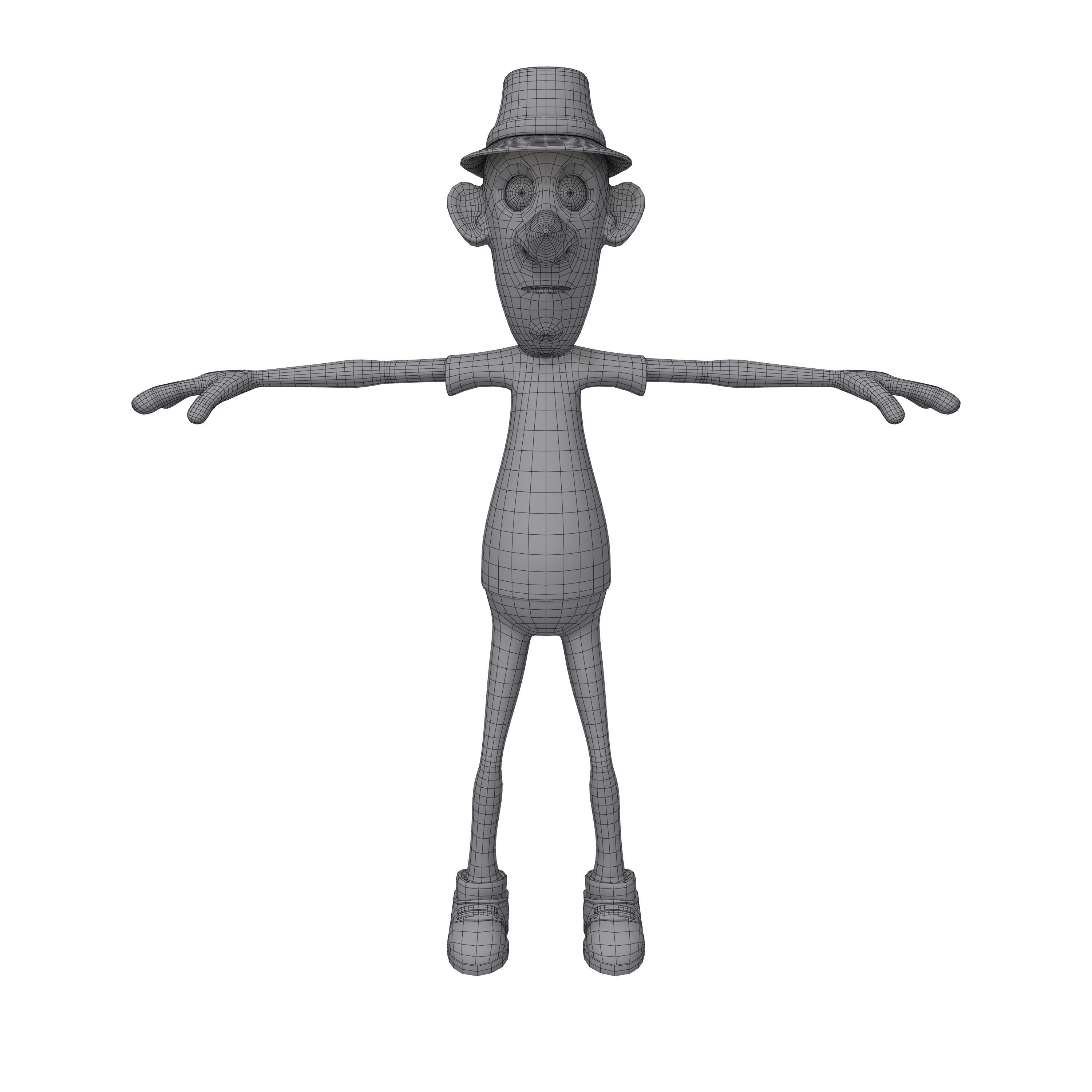 Man Cartoon 06 3D model_6