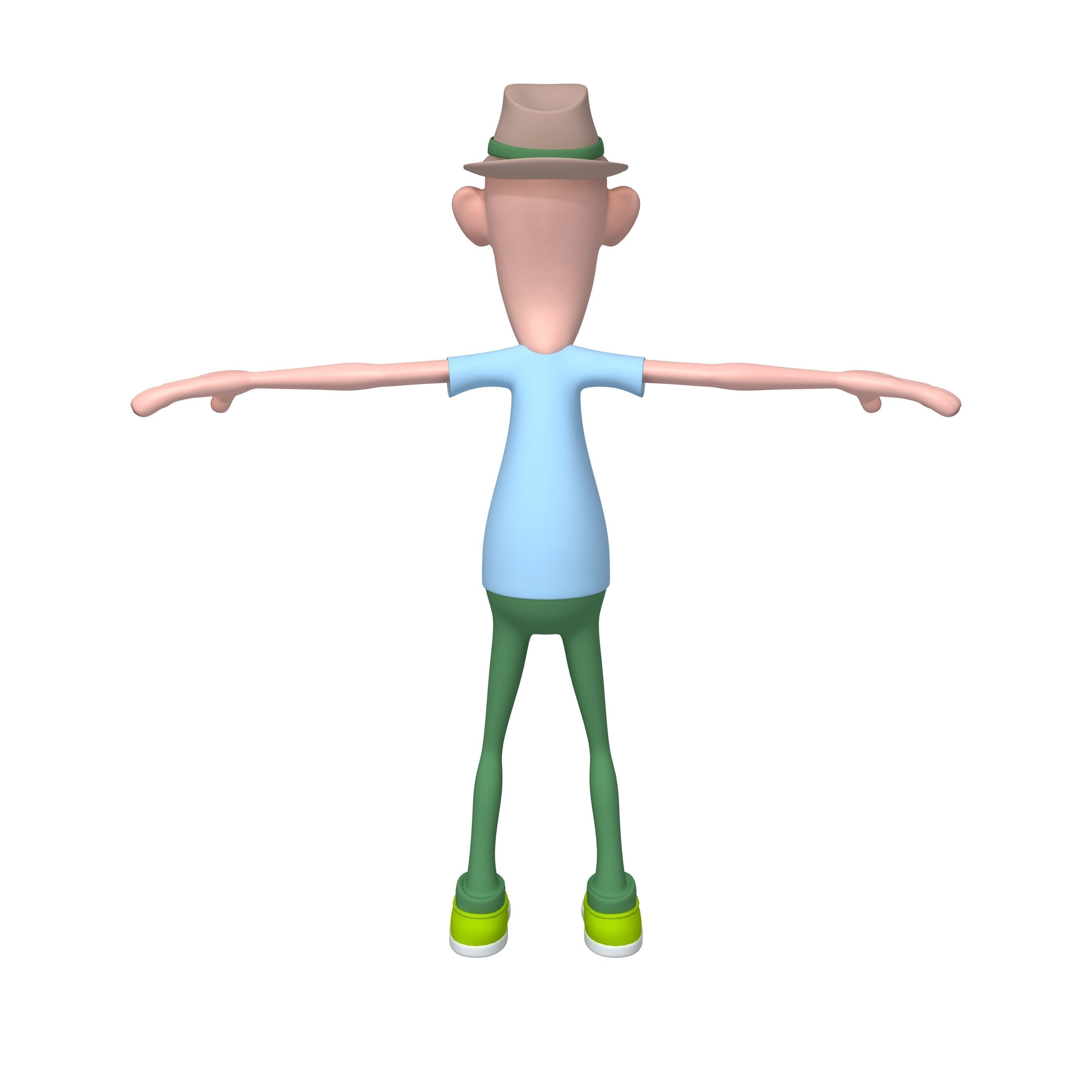 Man Cartoon 06 3D model_3