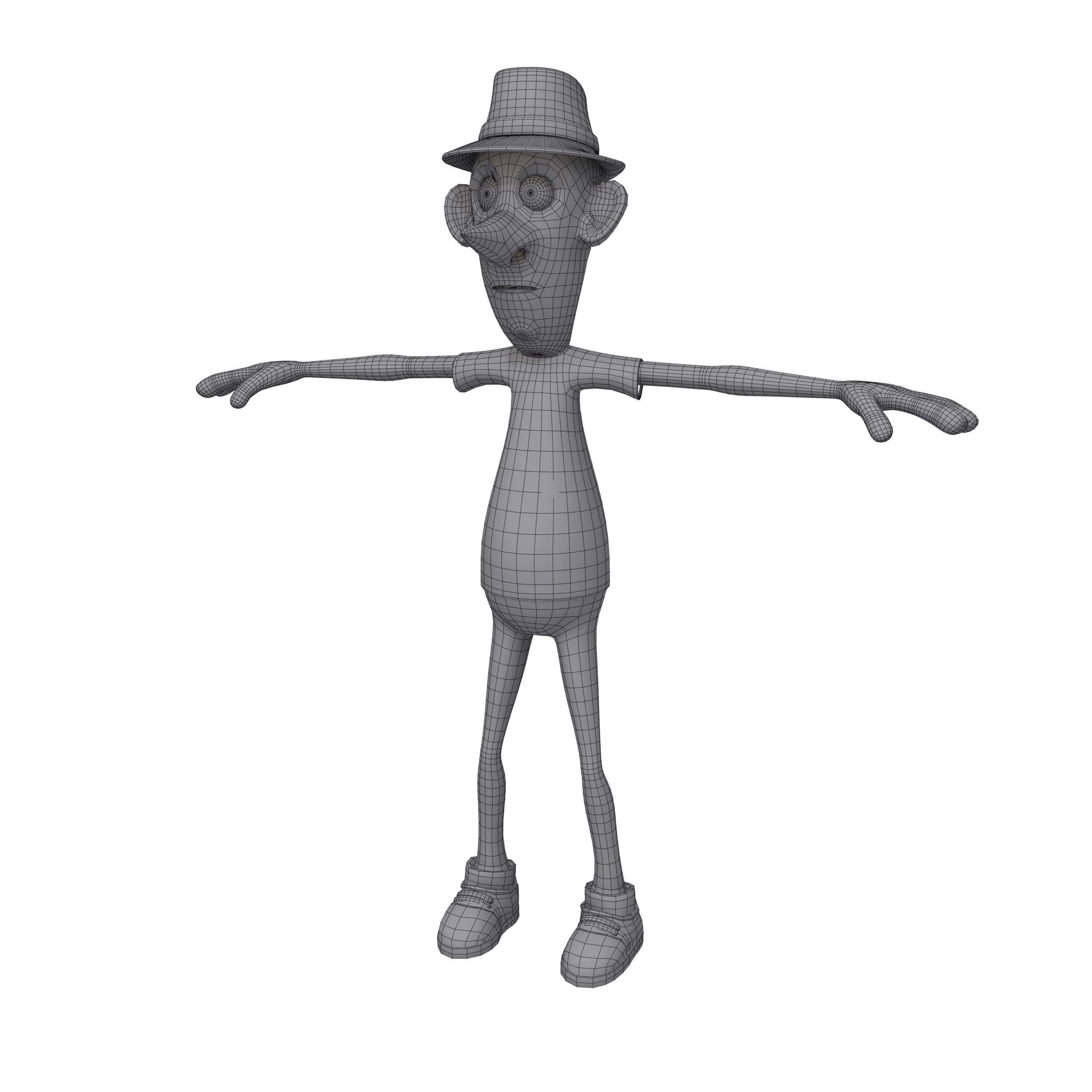 Man Cartoon 06 3D model_10