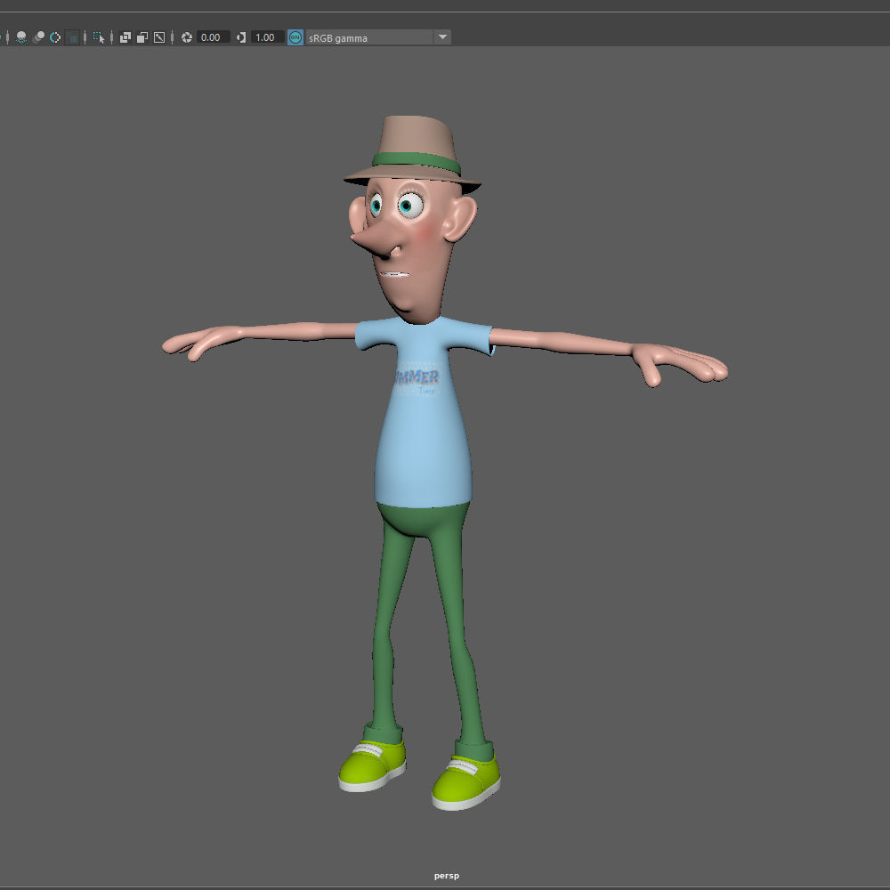 Man Cartoon 06 3D model_16