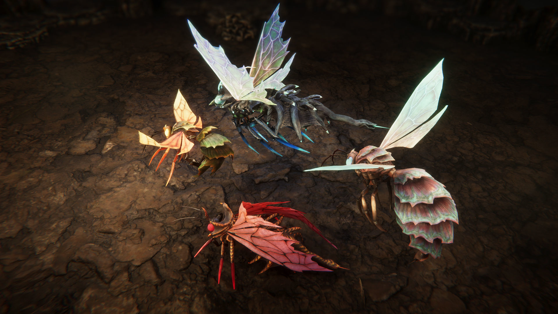 Wasps pack Low-poly 3D model_2