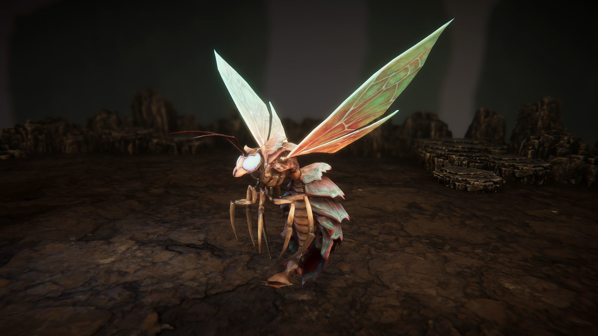 Wasps pack Low-poly 3D model_8