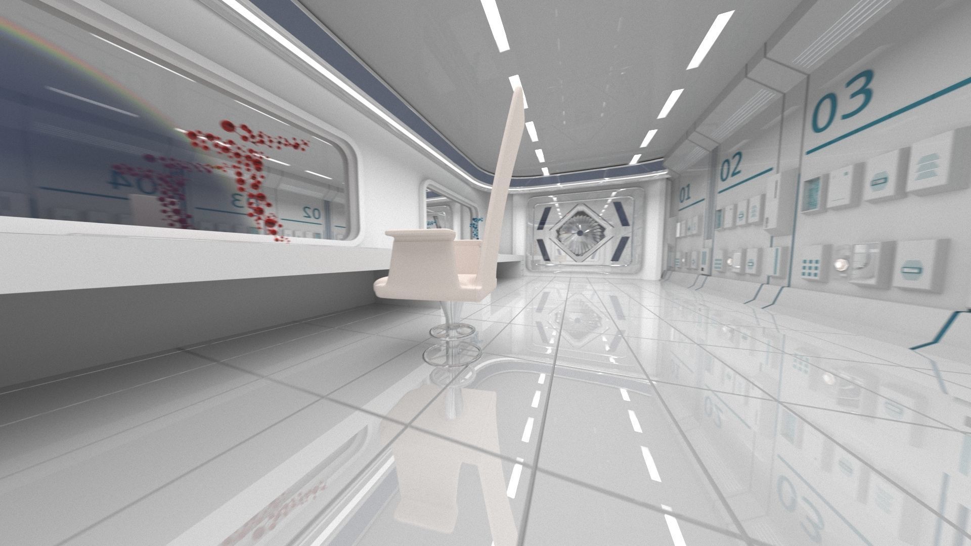 Sci-fi Room Fly-Through 3D model_3