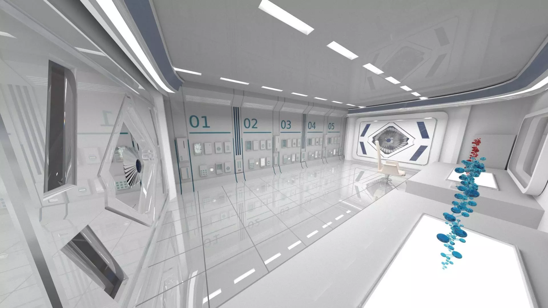 Sci-fi Room Fly-Through 3D model_0