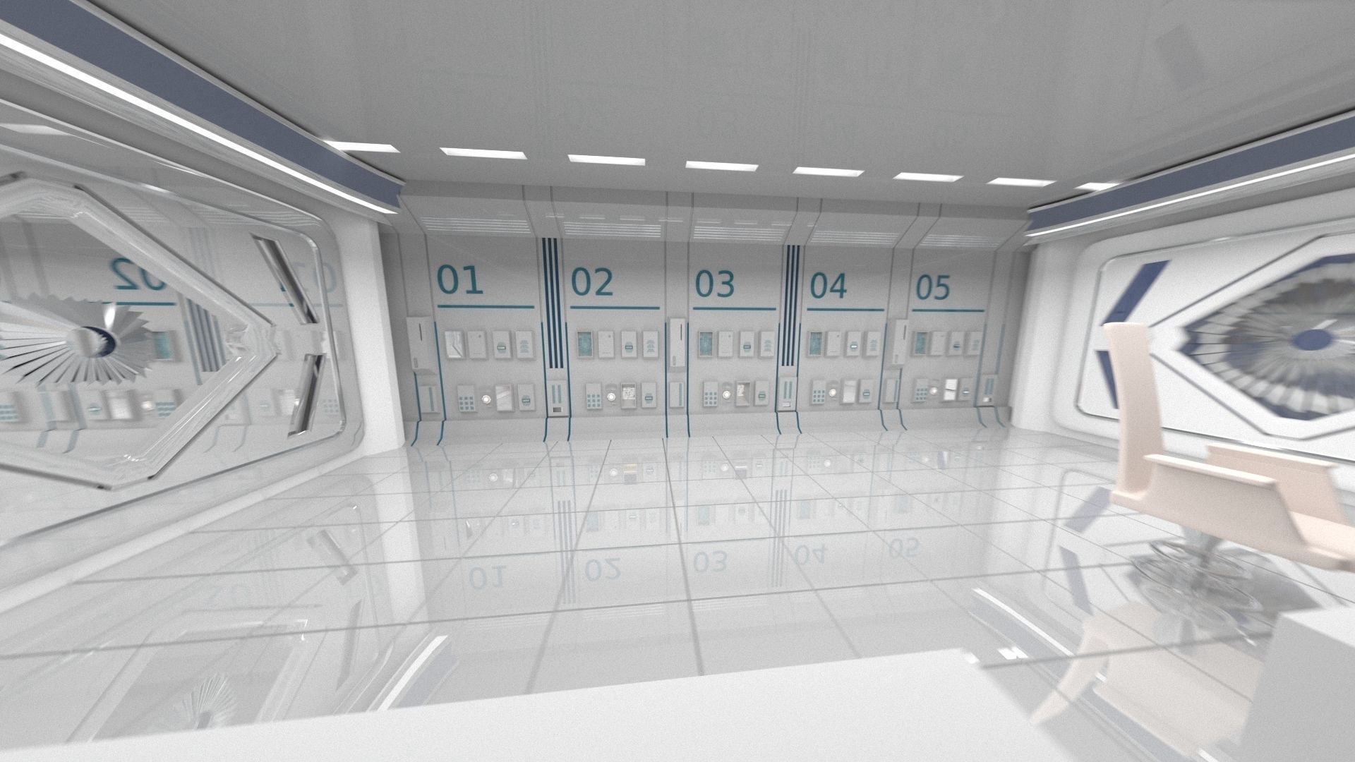Sci-fi Room Fly-Through 3D model_5