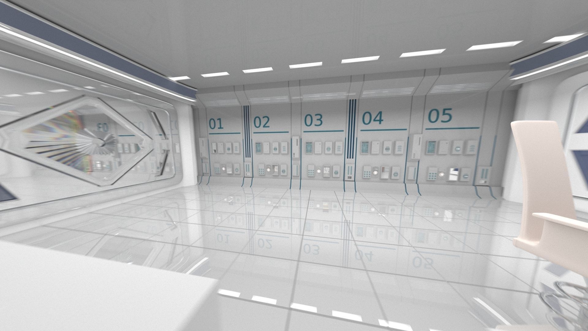 Sci-fi Room Fly-Through 3D model_4