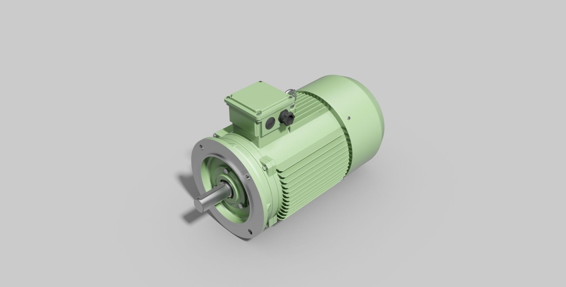 180L-B5 - Electric Motor - Free 3D CAD Model 3D model_1