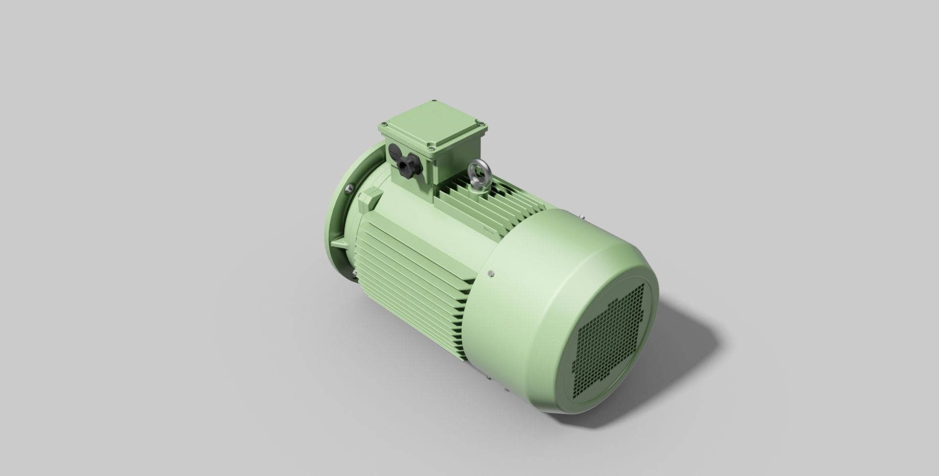180L-B5 - Electric Motor - Free 3D CAD Model 3D model_2