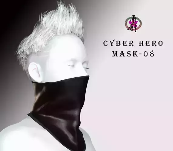 Cyber Hero - Mask 08 Low-poly 3D model