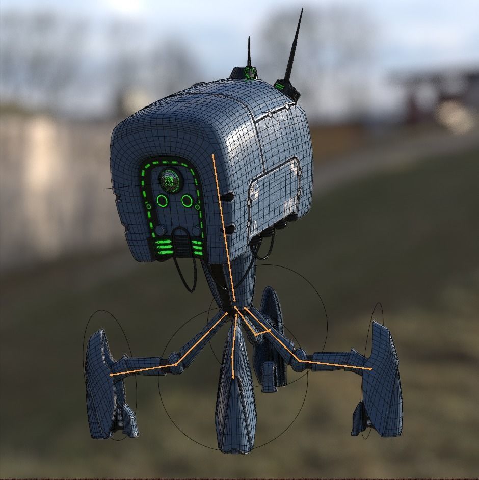 Robot character 3d model 3D model_3