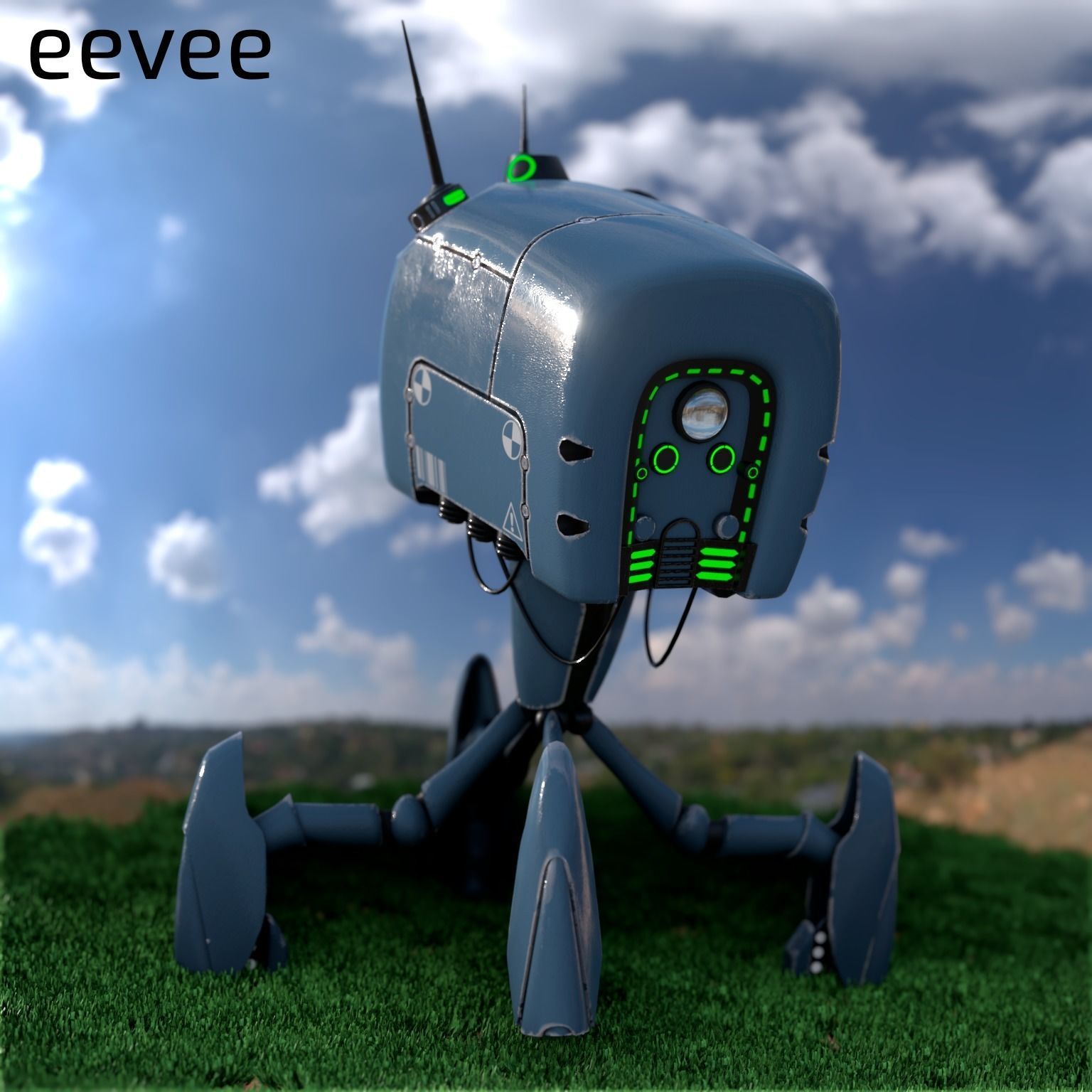 Robot character 3d model 3D model_2