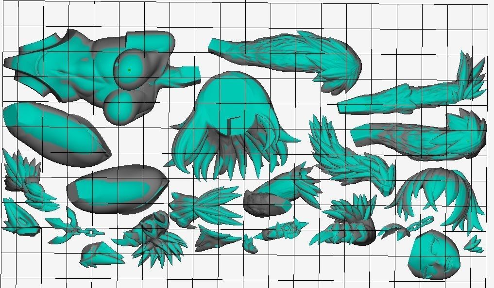 Hellhound statue of female anime character 3D print model_4