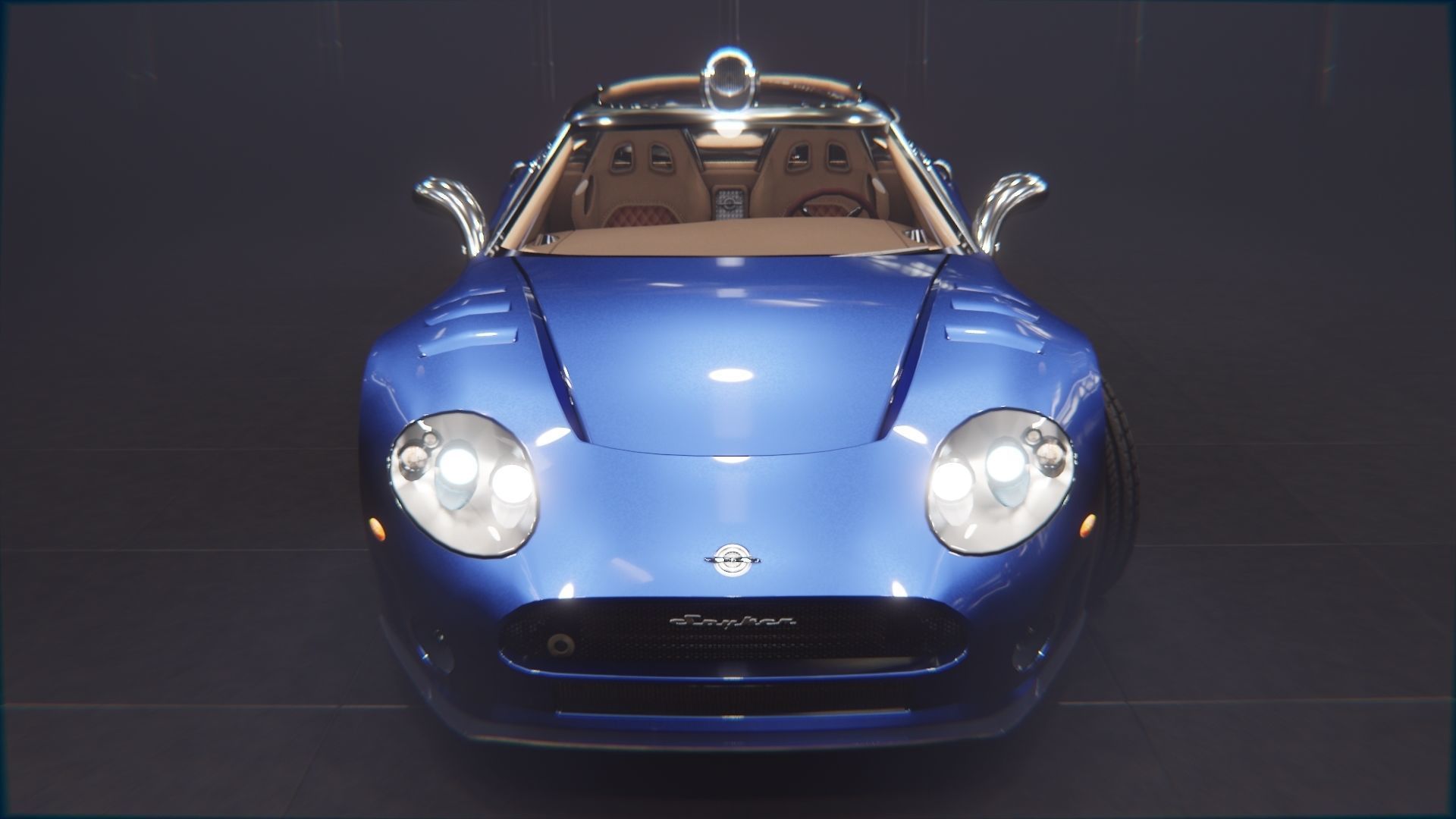 Spyker C8 Laviolette Low-poly 3D model_25