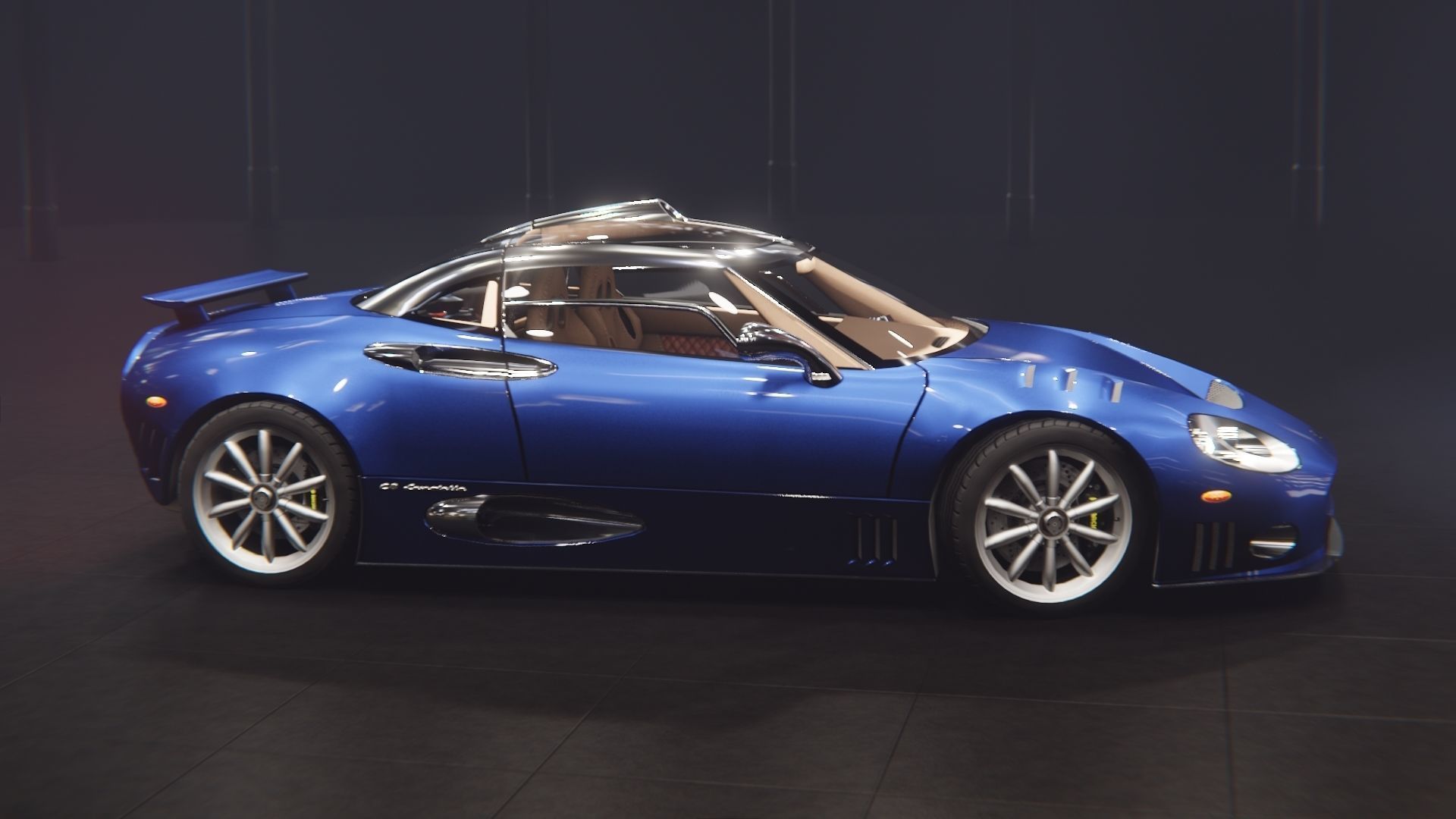 Spyker C8 Laviolette Low-poly 3D model_3