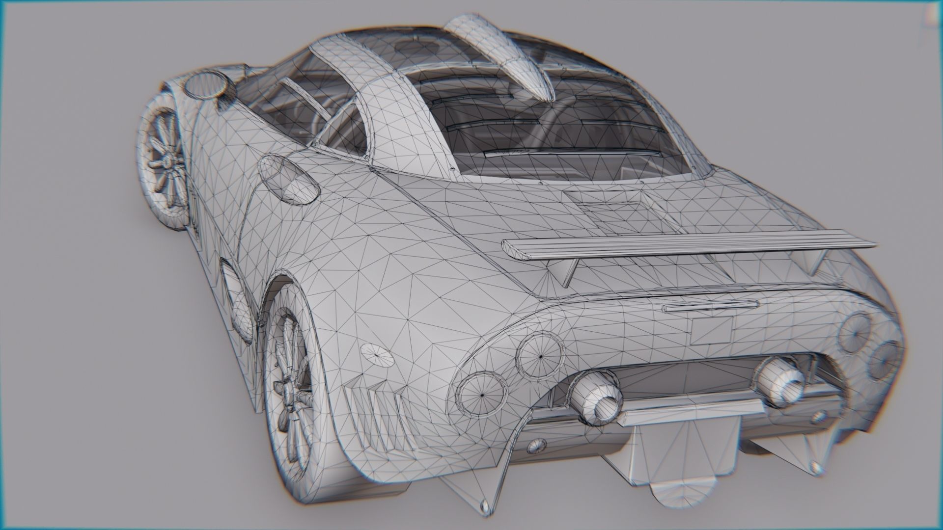 Spyker C8 Laviolette Low-poly 3D model_12