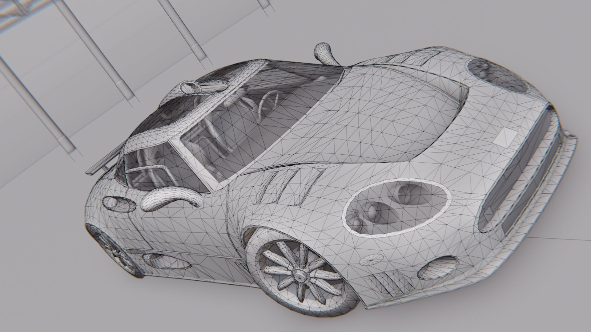 Spyker C8 Laviolette Low-poly 3D model_28