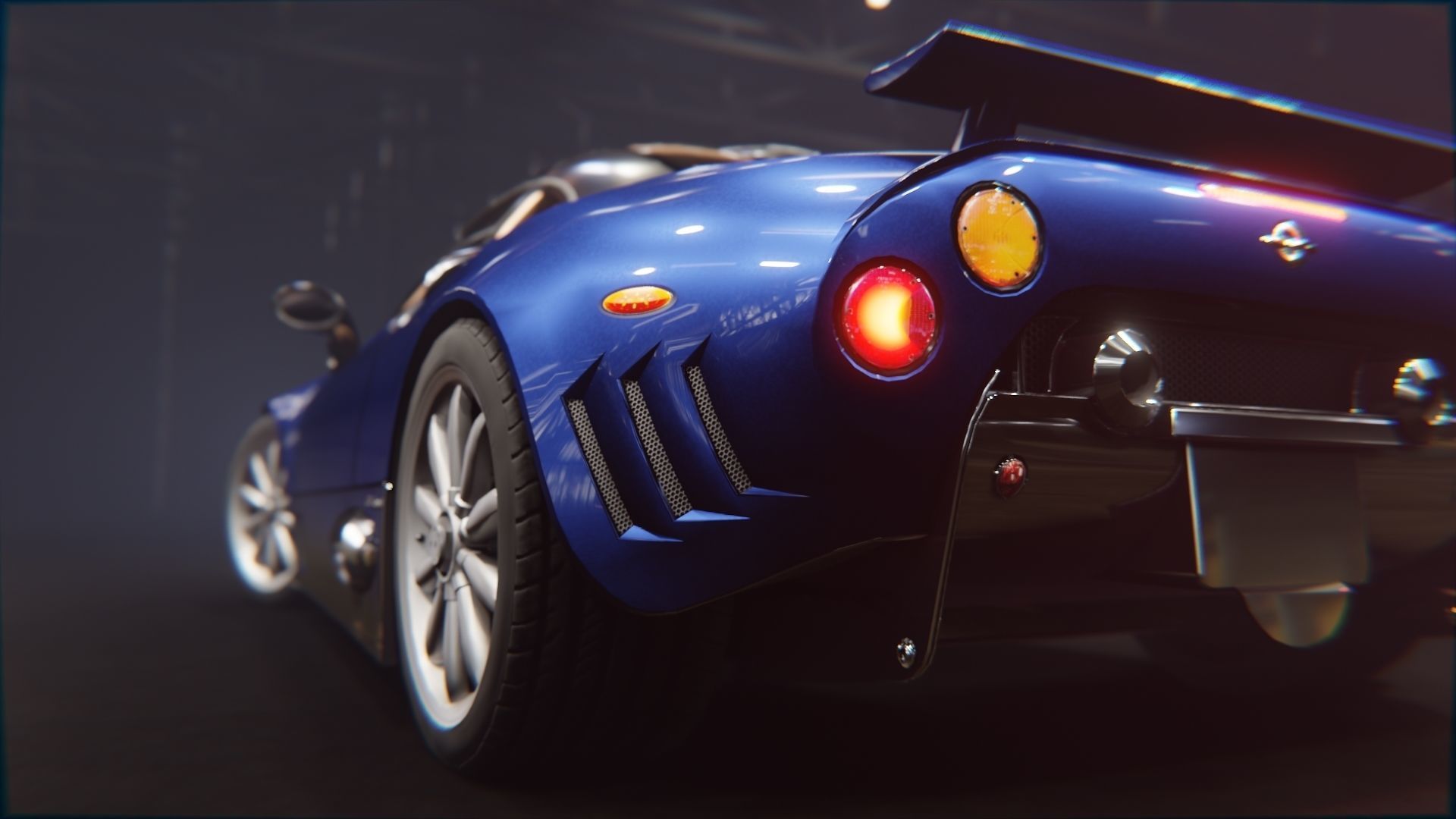 Spyker C8 Laviolette Low-poly 3D model_35