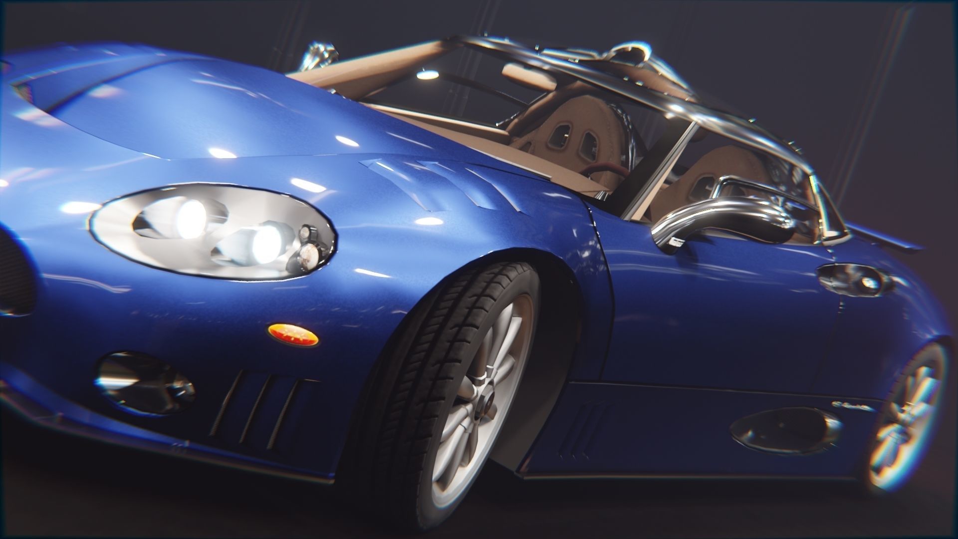 Spyker C8 Laviolette Low-poly 3D model_19