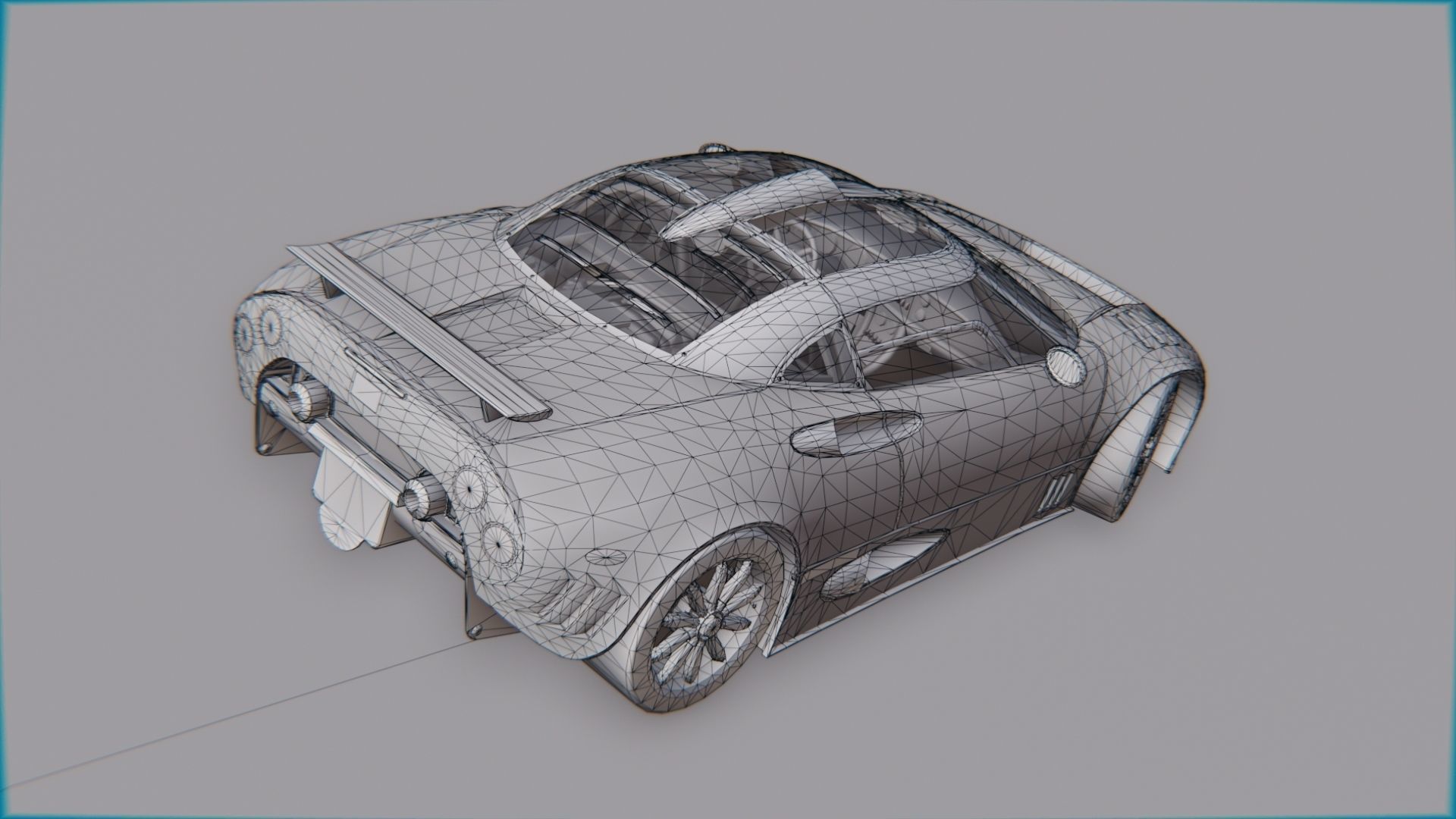 Spyker C8 Laviolette Low-poly 3D model_8