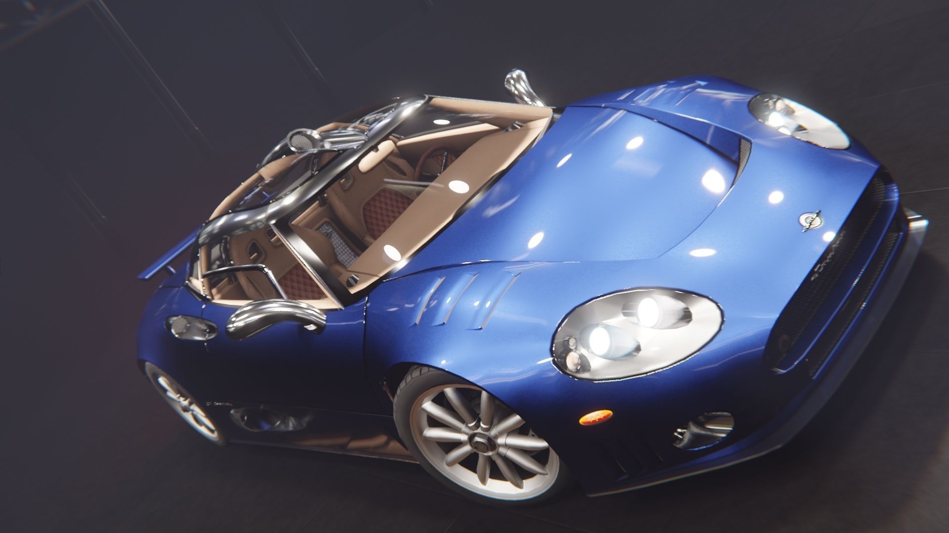 Spyker C8 Laviolette Low-poly 3D model_27