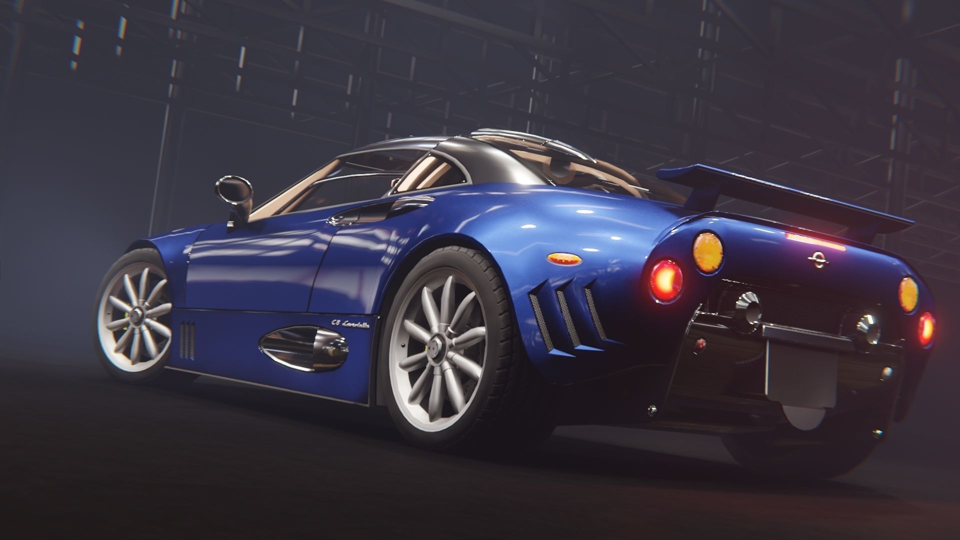 Spyker C8 Laviolette Low-poly 3D model_13