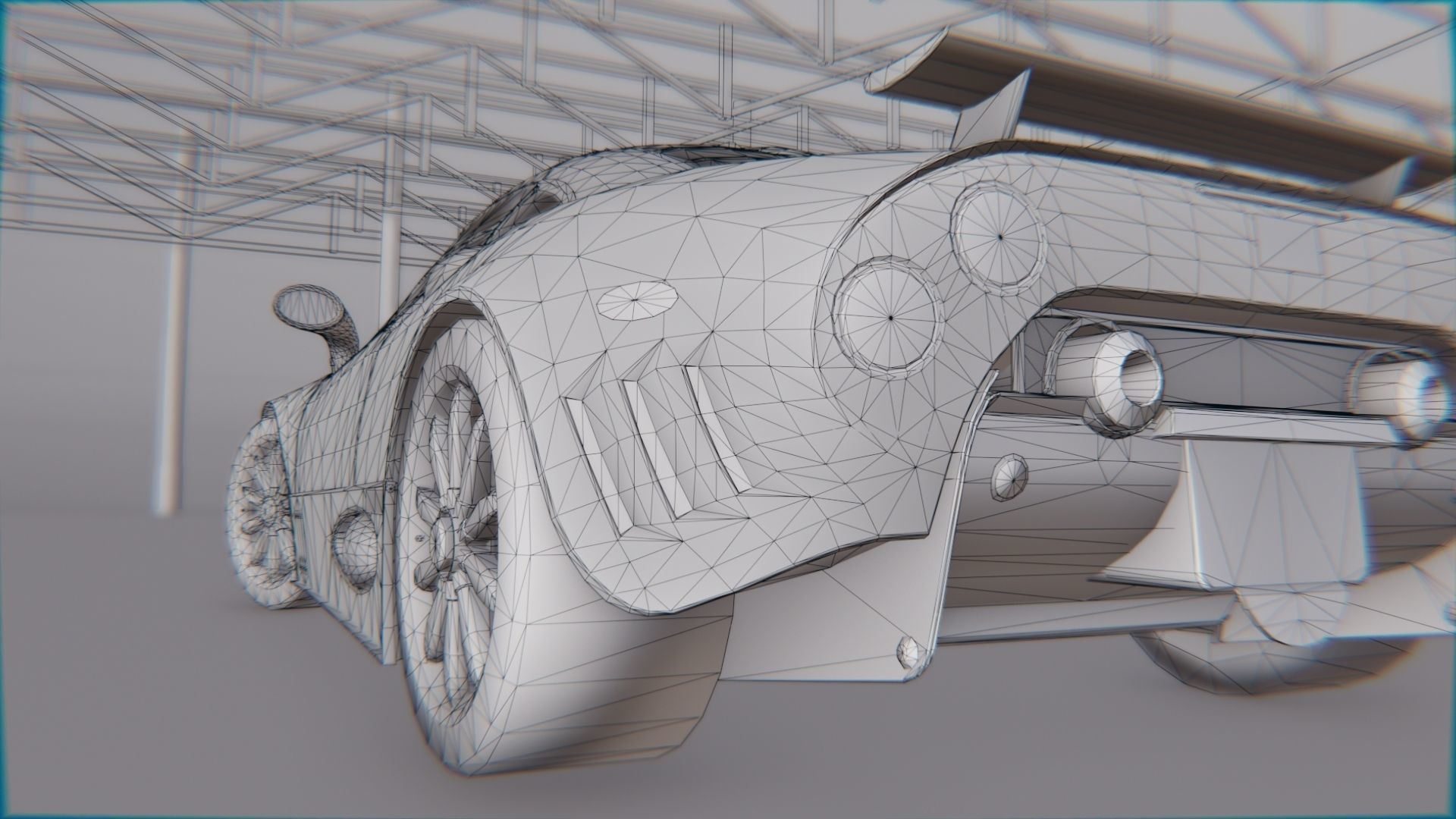 Spyker C8 Laviolette Low-poly 3D model_36