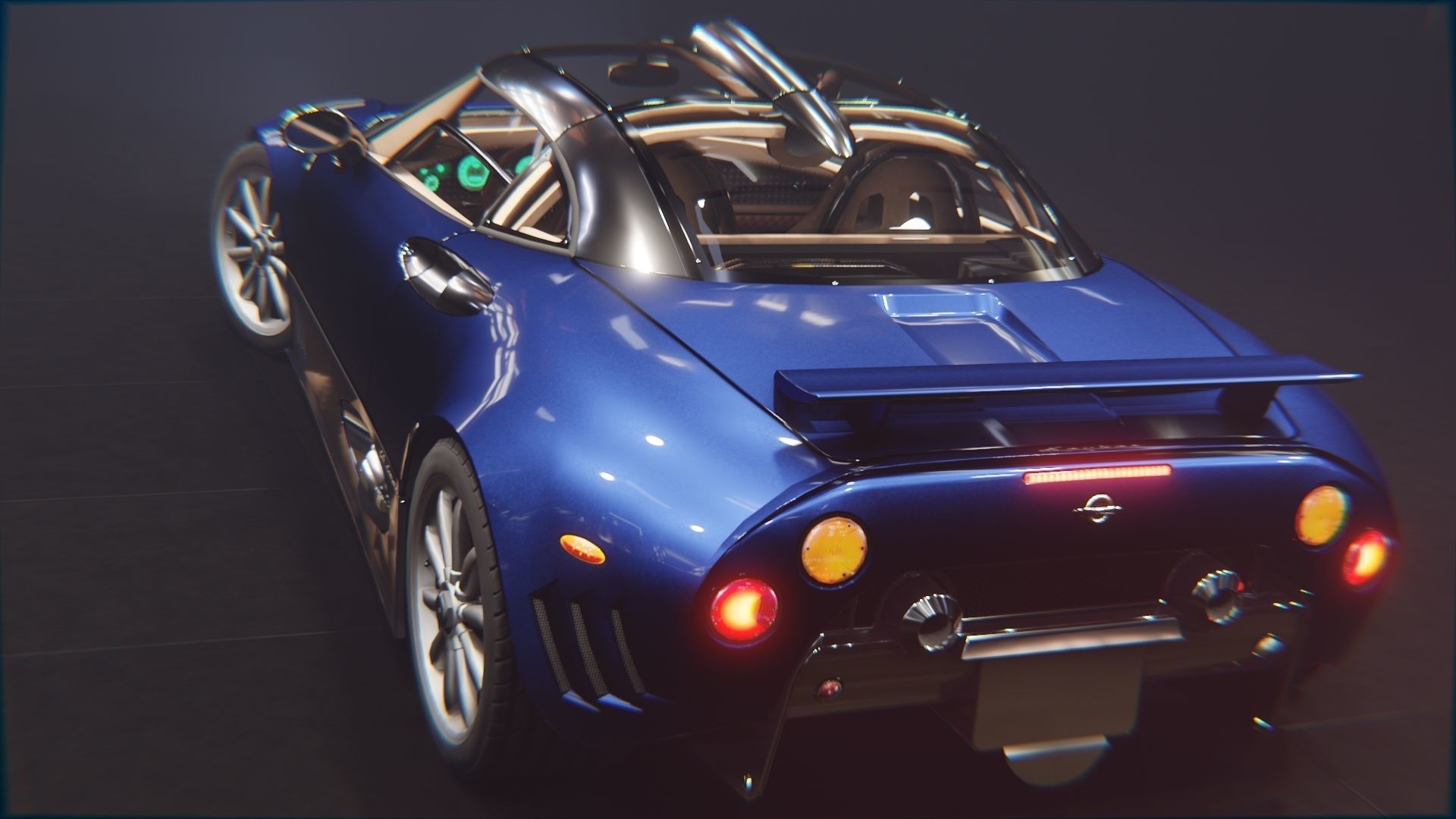 Spyker C8 Laviolette Low-poly 3D model_11