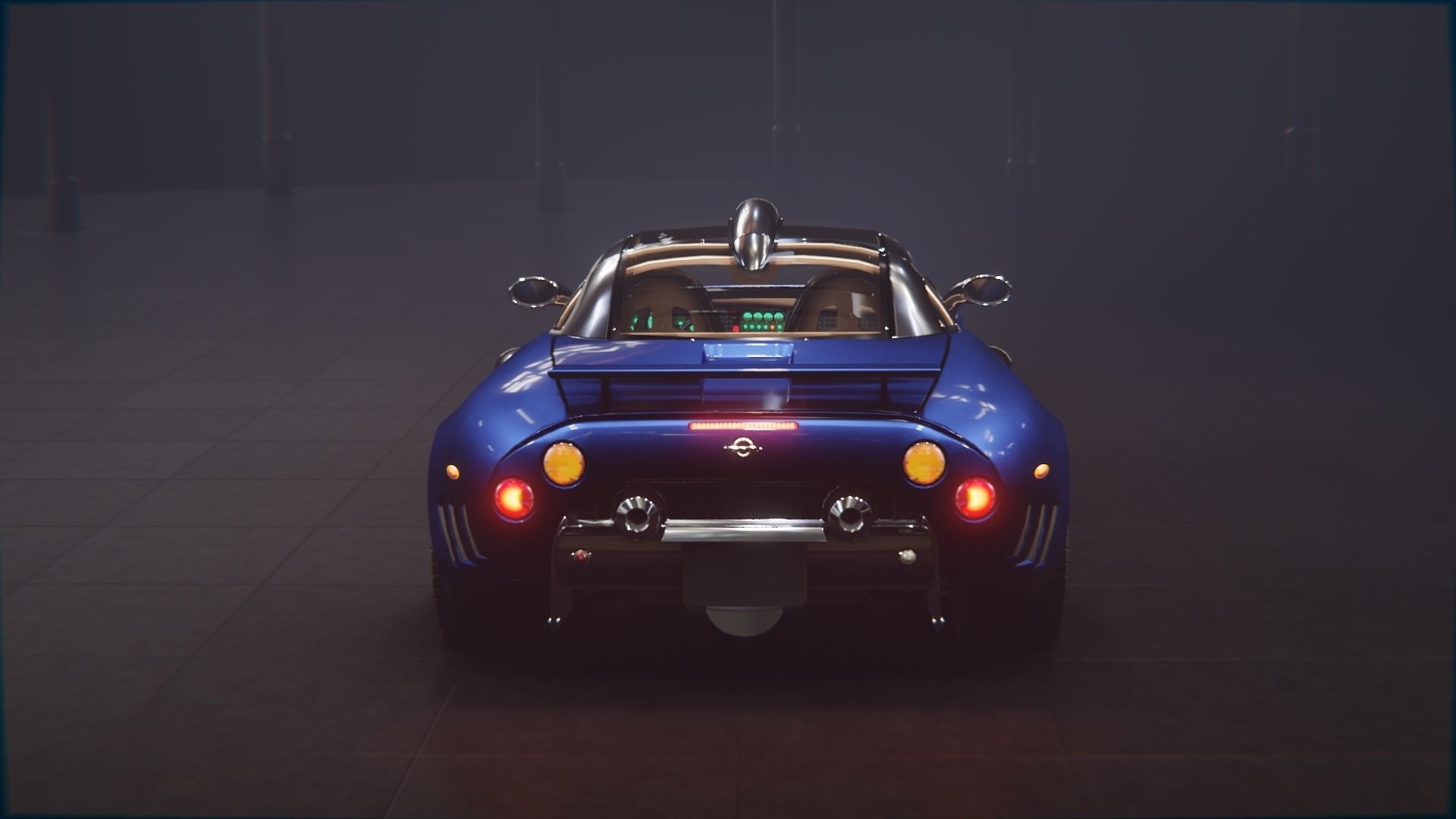 Spyker C8 Laviolette Low-poly 3D model_9