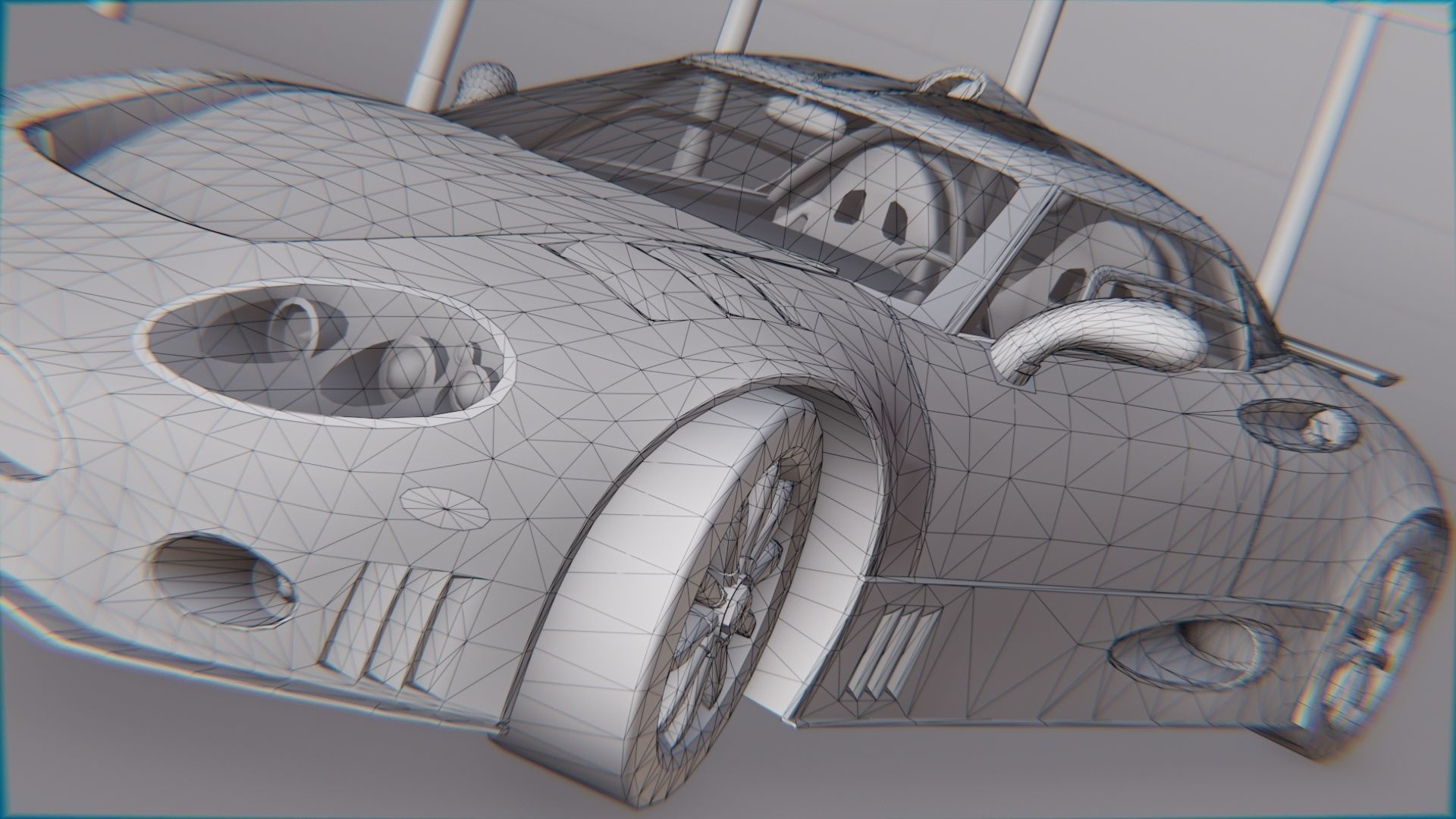 Spyker C8 Laviolette Low-poly 3D model_20