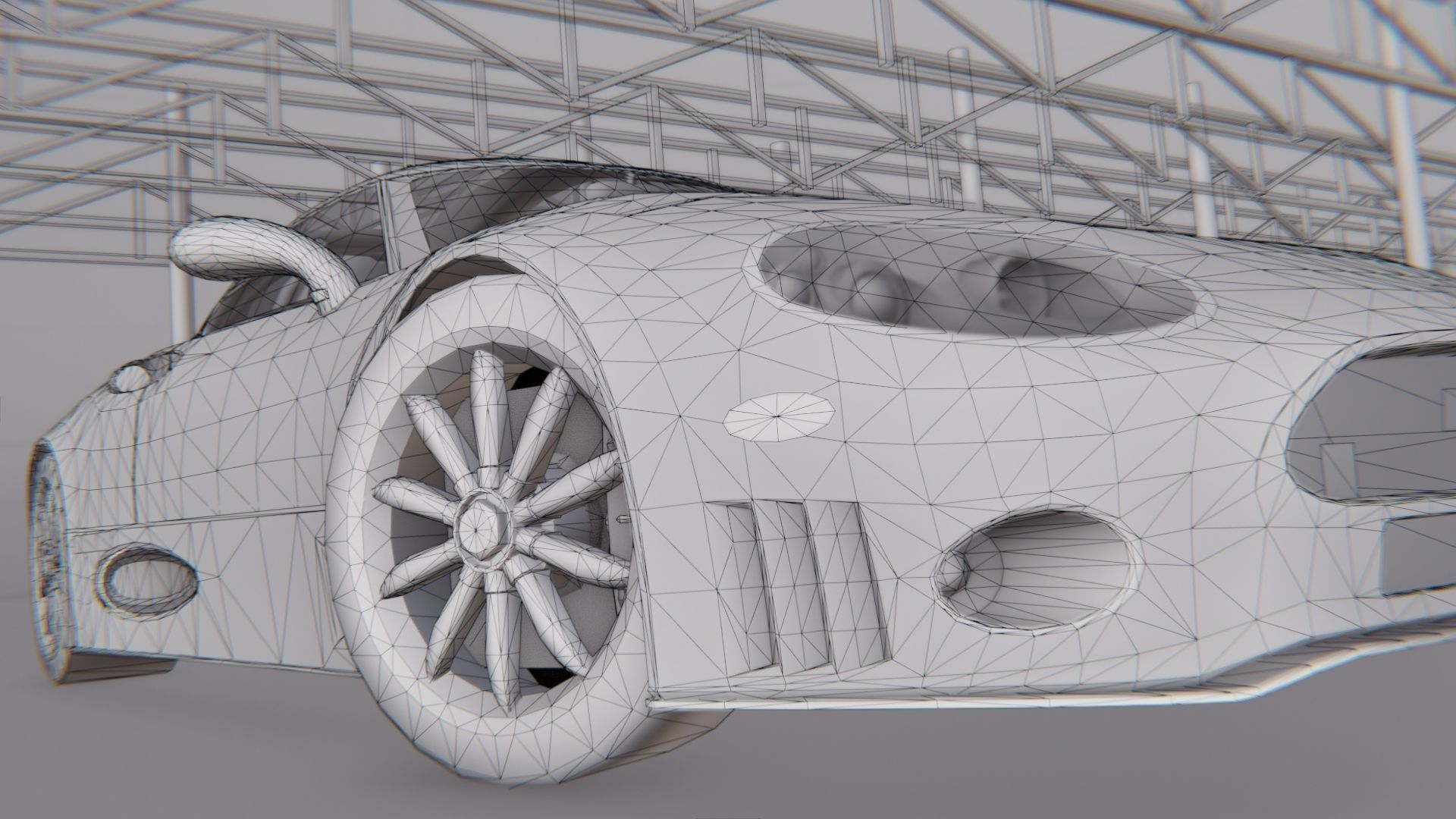 Spyker C8 Laviolette Low-poly 3D model_24