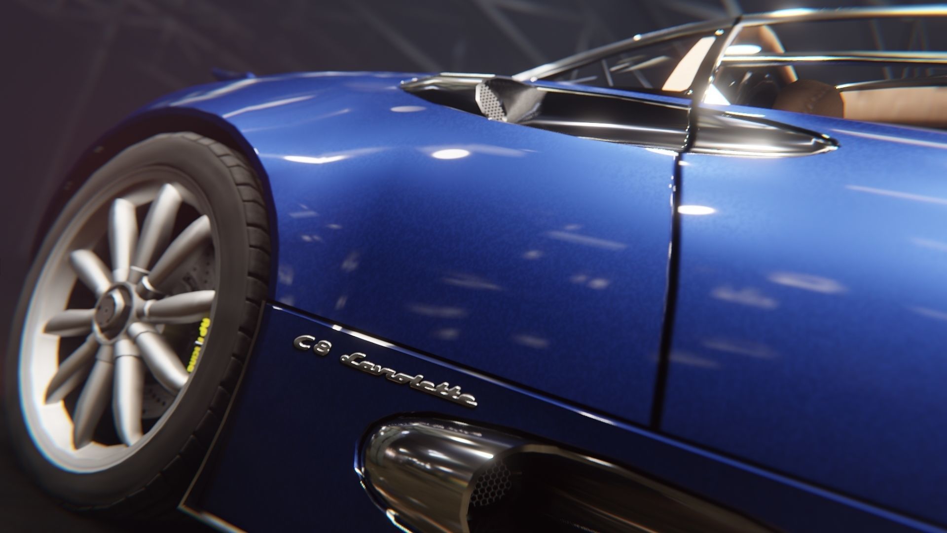 Spyker C8 Laviolette Low-poly 3D model_33