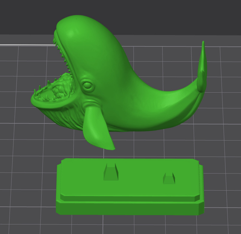 Whale Deepseek AI logo 3D print model_4