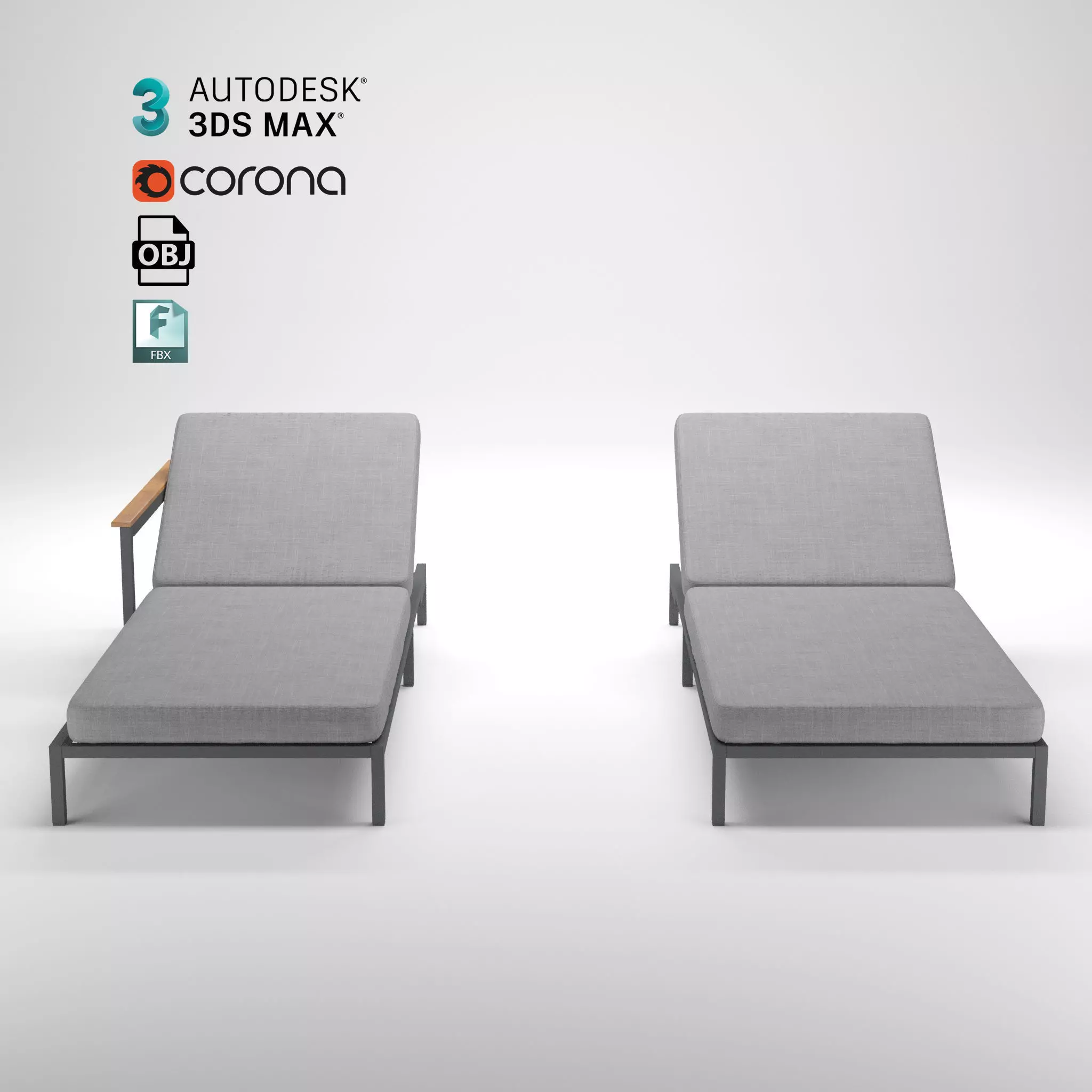 Boconcept Chaise-Lounge Rome  3D model_0