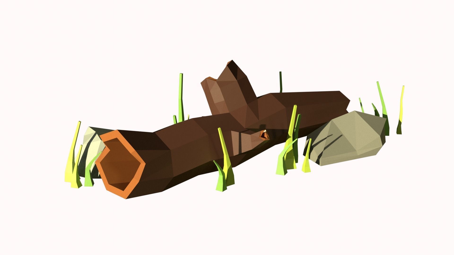 Low-poly forest Low-poly 3D model_5