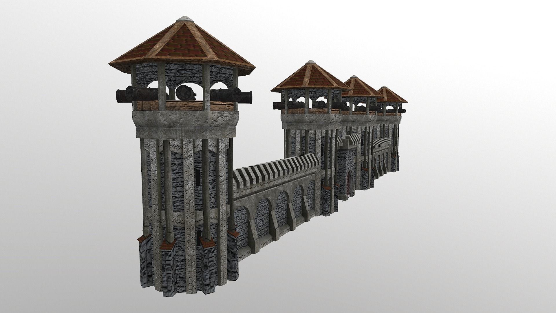  Castle Wall Level 15 3D model_5