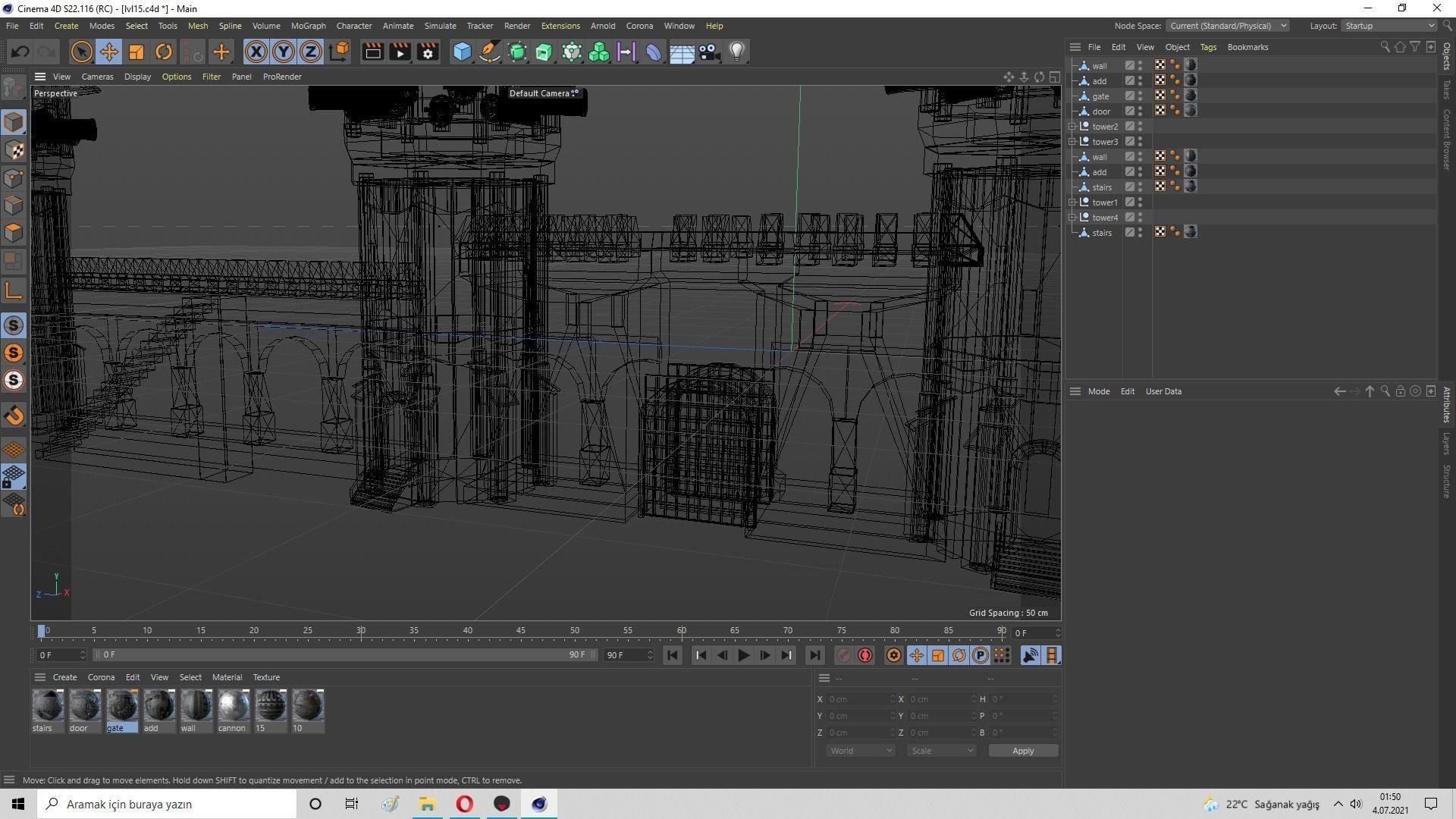  Castle Wall Level 15 3D model_40