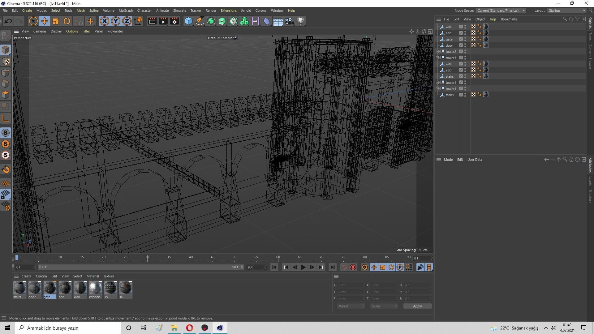  Castle Wall Level 15 3D model_38