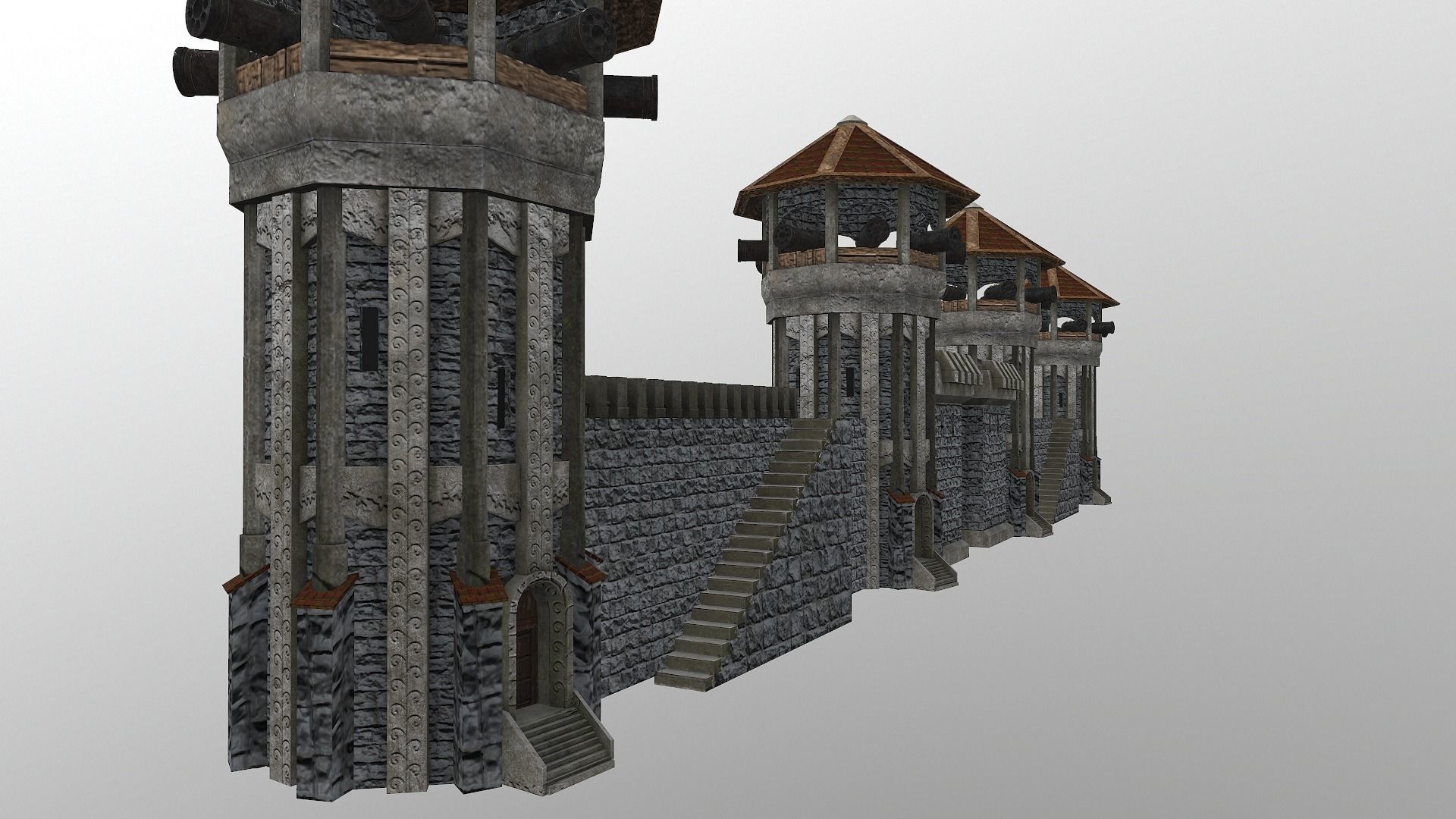  Castle Wall Level 15 3D model_7