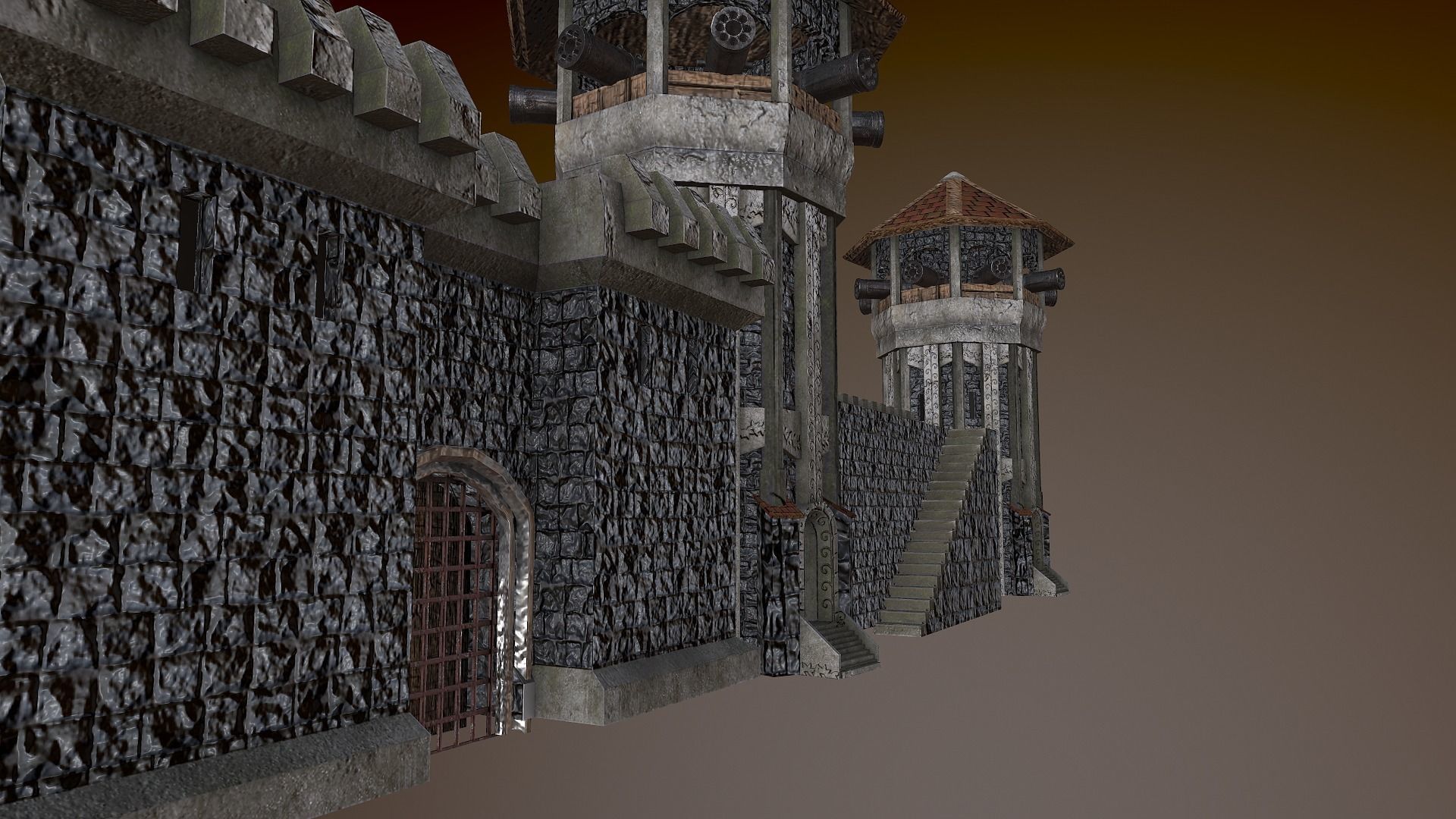  Castle Wall Level 15 3D model_22