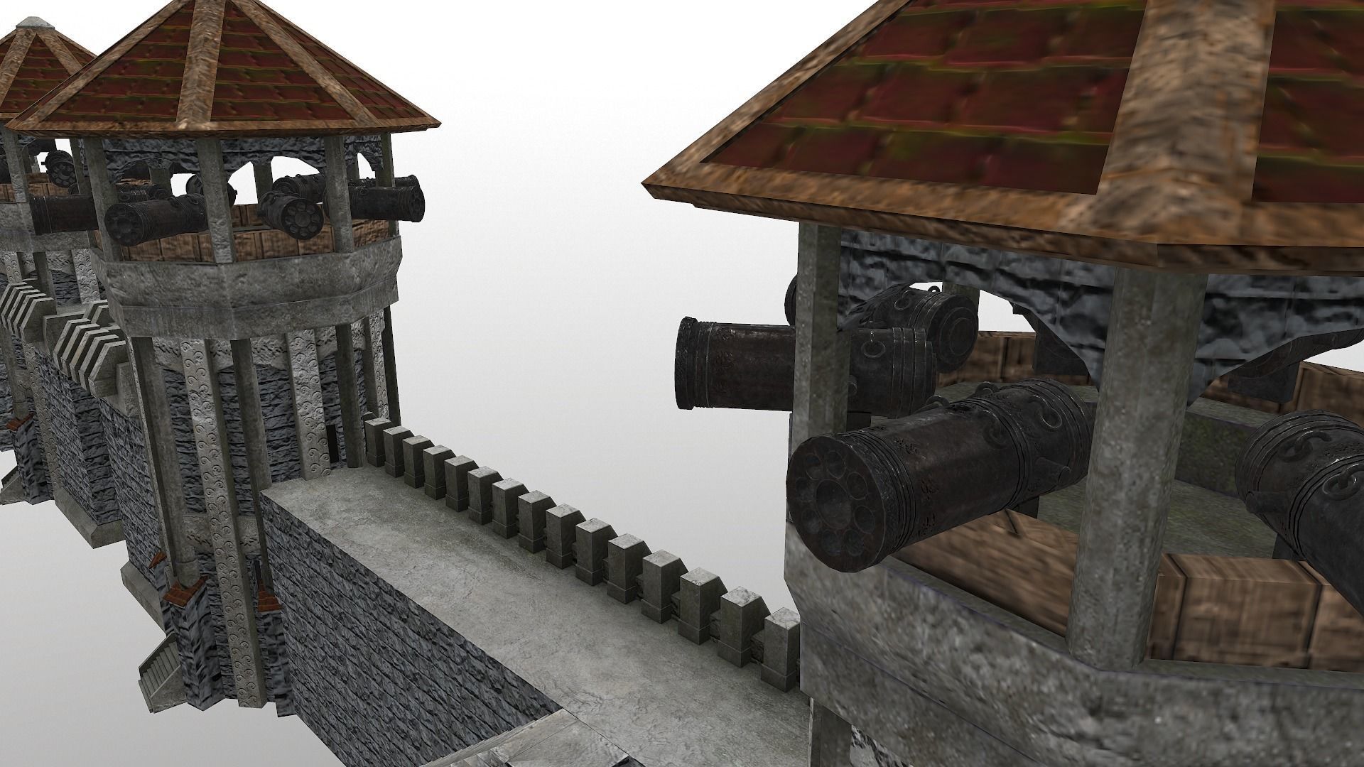  Castle Wall Level 15 3D model_9