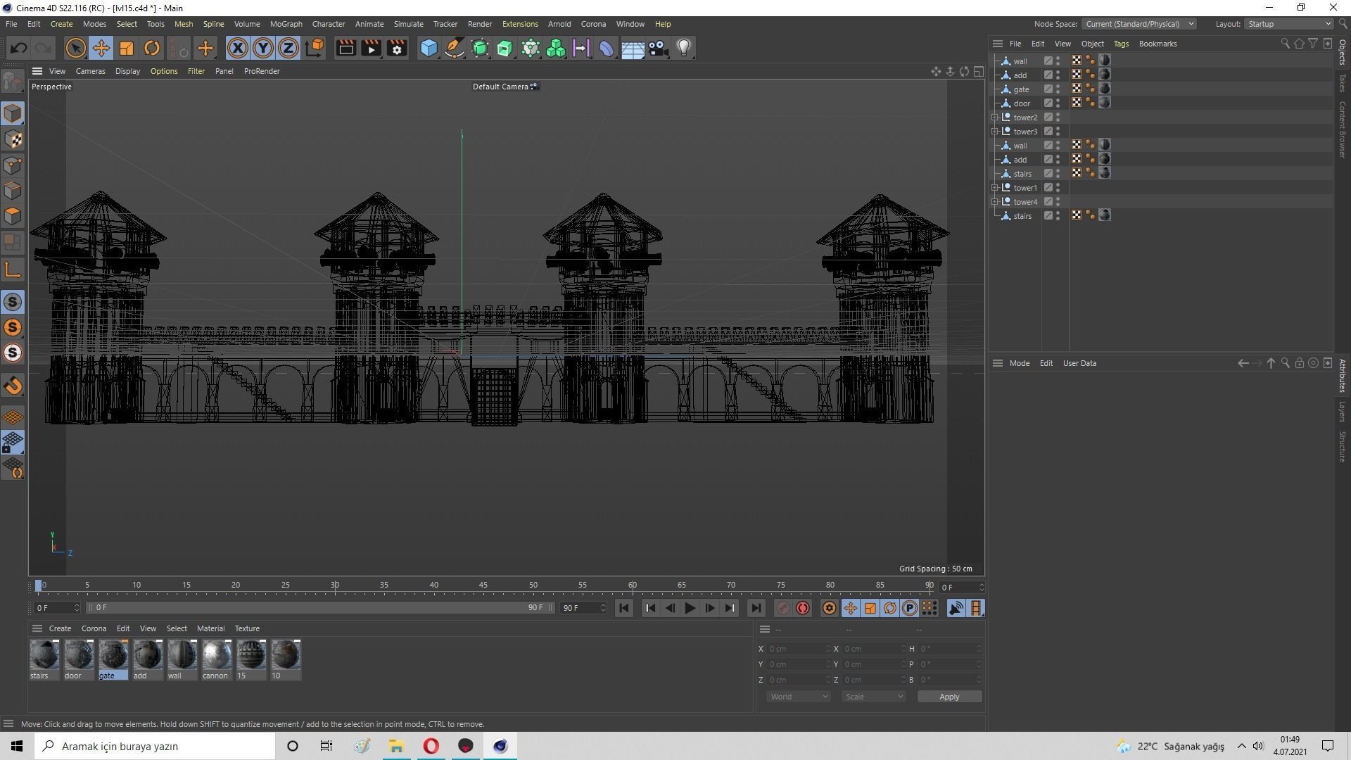  Castle Wall Level 15 3D model_37