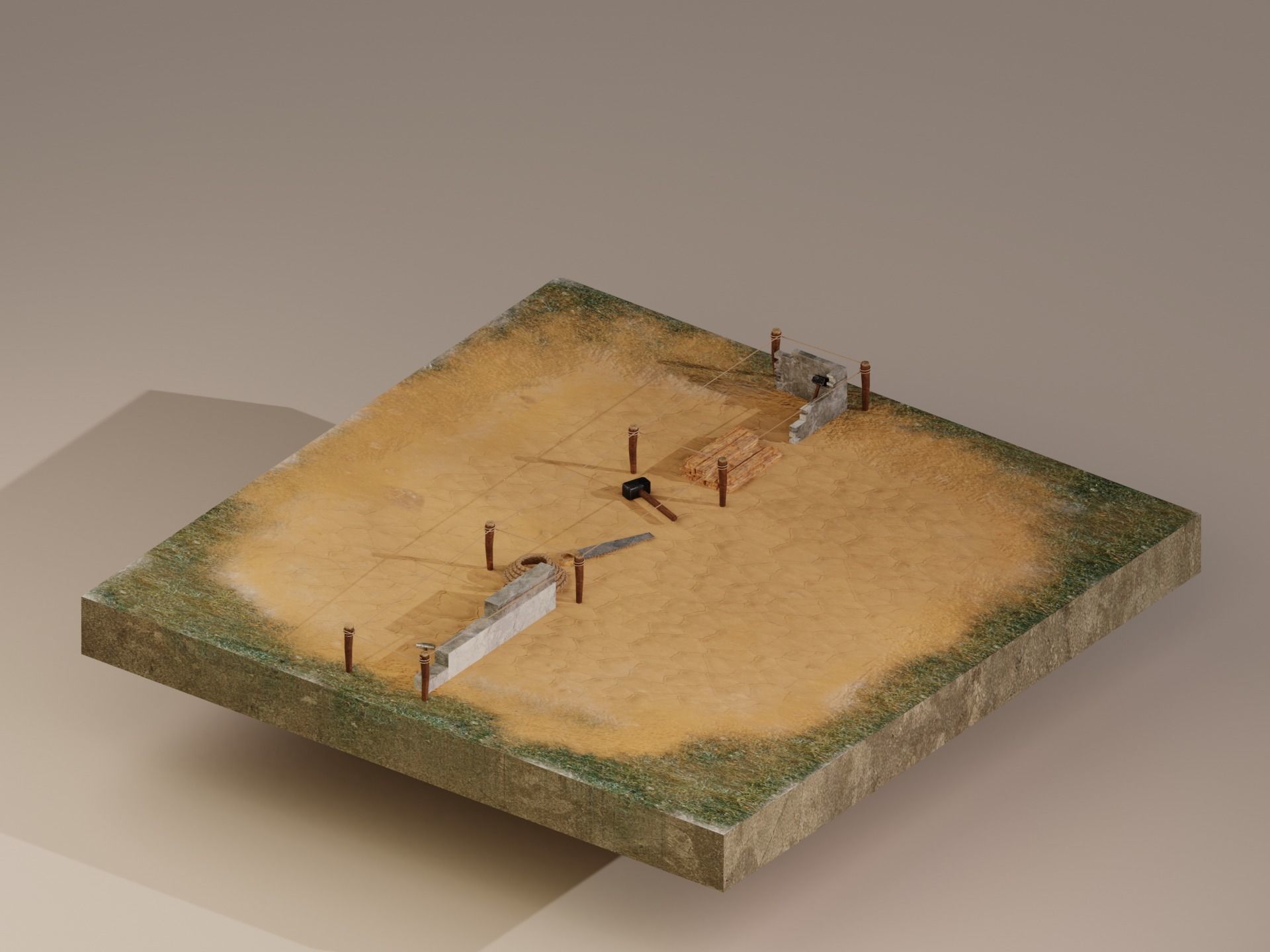  Castle Wall Level 15 3D model_2