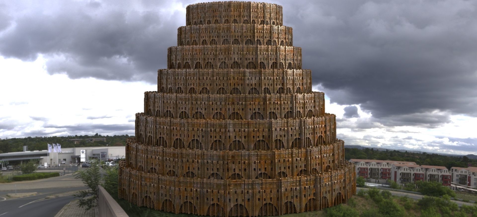Babylon Tower of Babel 3D model_1